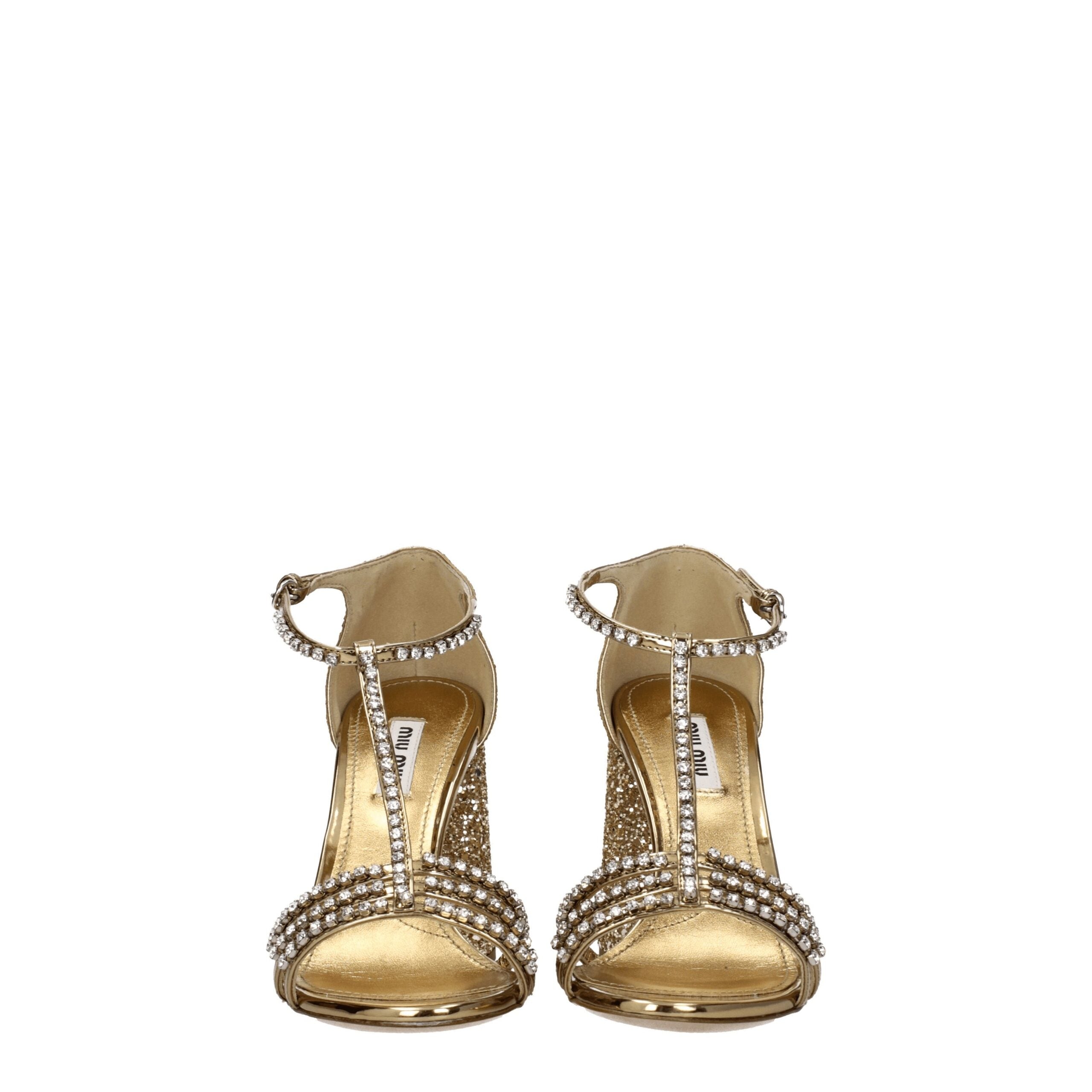 Miu Miu Plastic sandal in gold — view 3