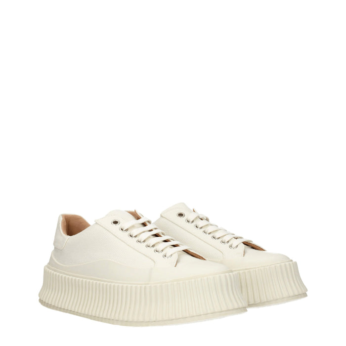 Jil Sander Canvas sneaker in white — view 2