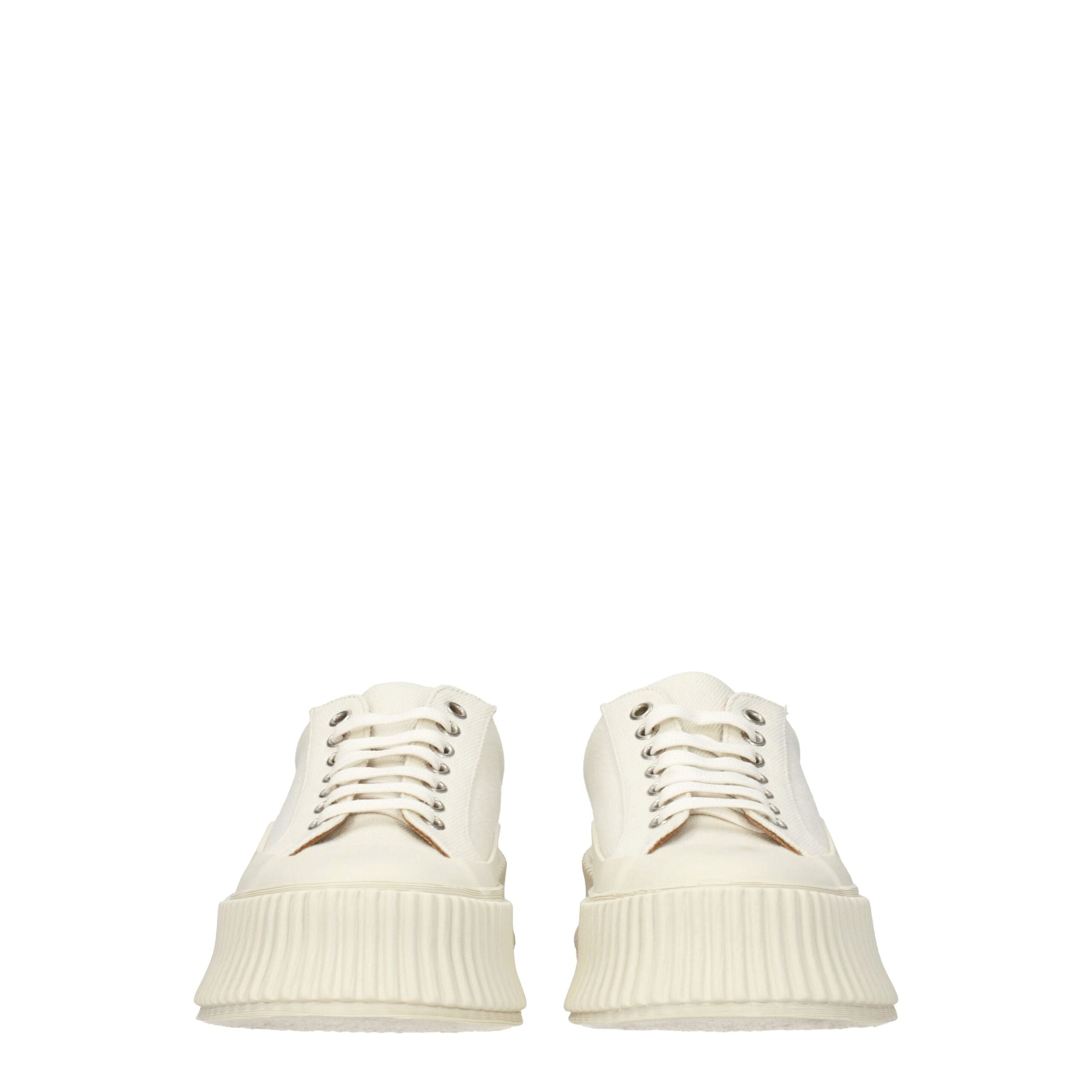 Jil Sander Canvas sneaker in white — view 3