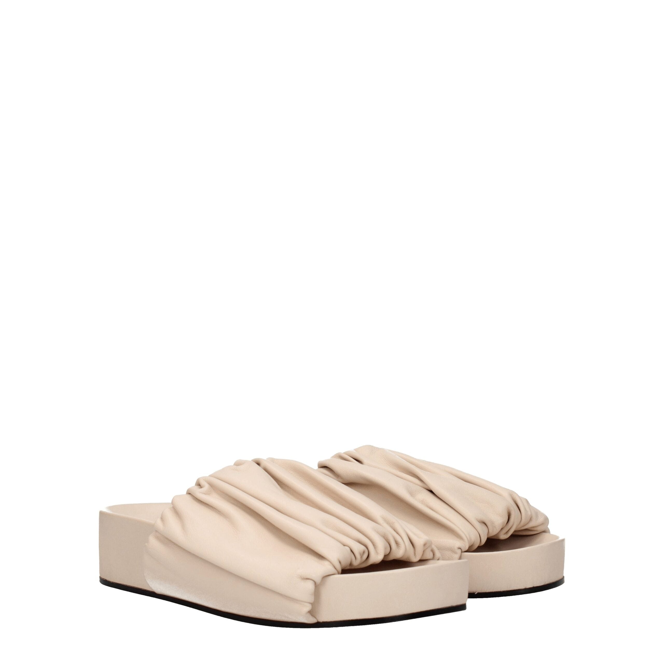 Jil Sander Leather slipper in pink — view 2