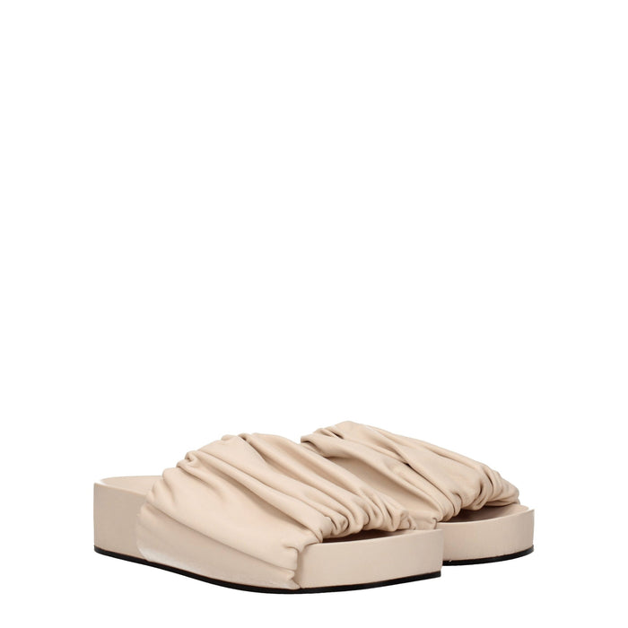 Jil Sander Leather slipper in pink — view 2