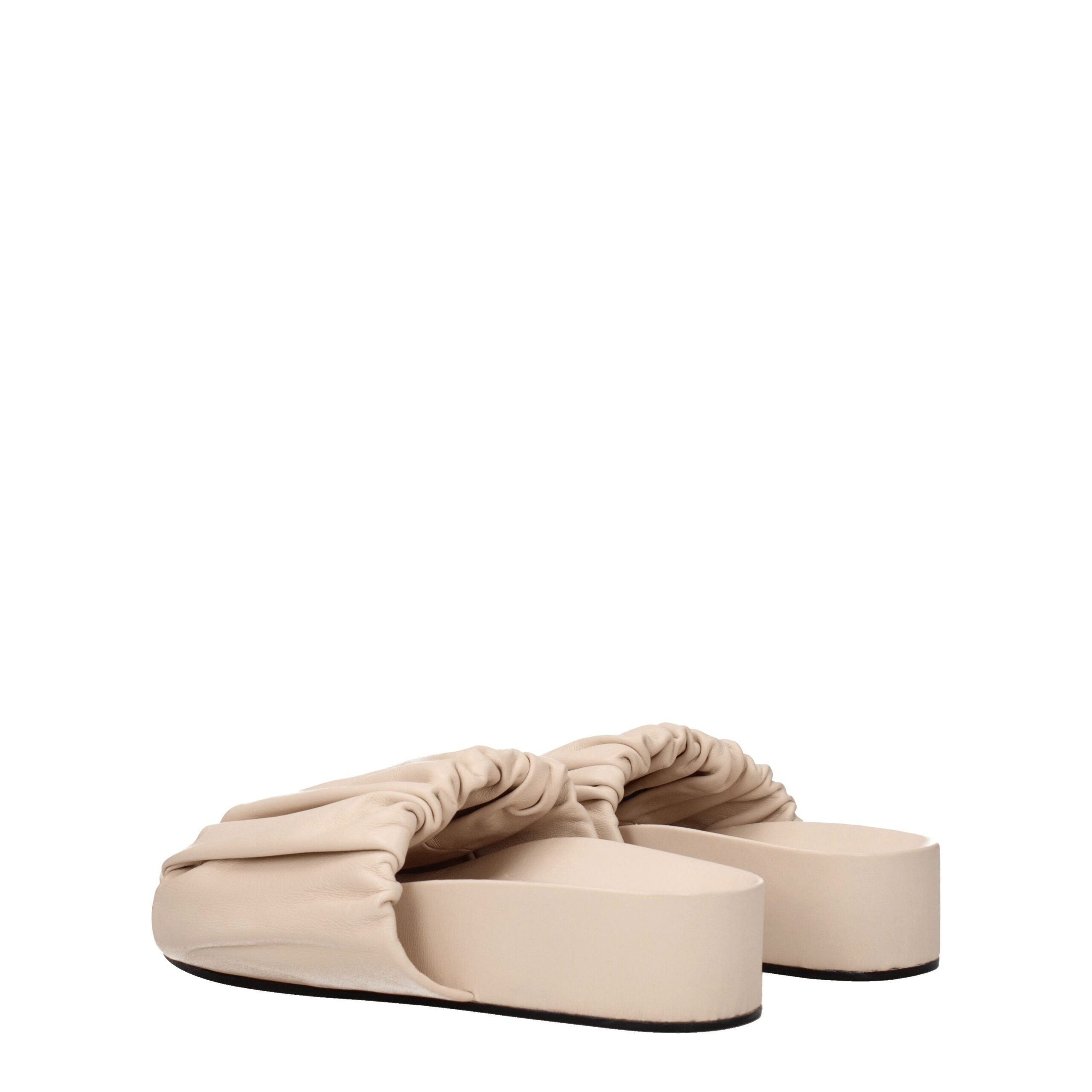 Jil Sander Leather slipper in pink — view 4