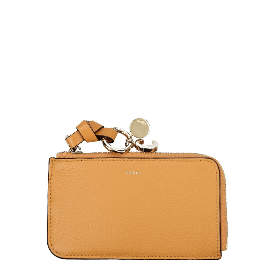 Chloé Leather wallet in orange