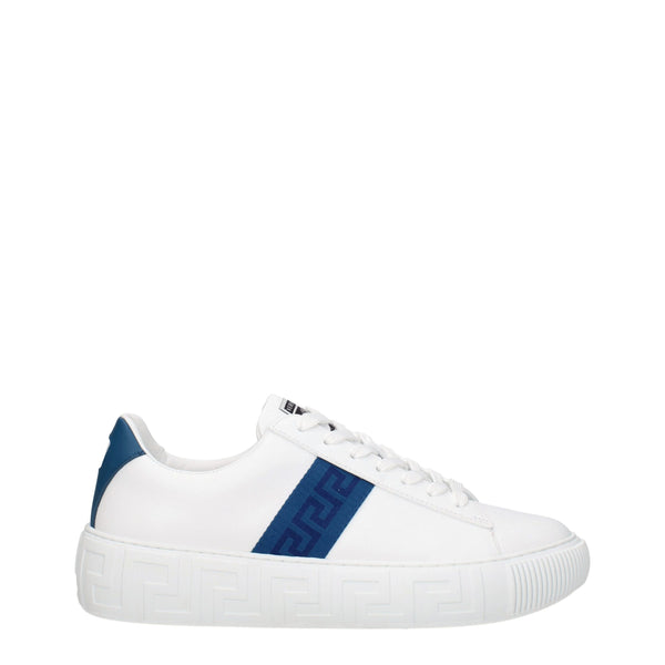 Versace Leather sneaker in white