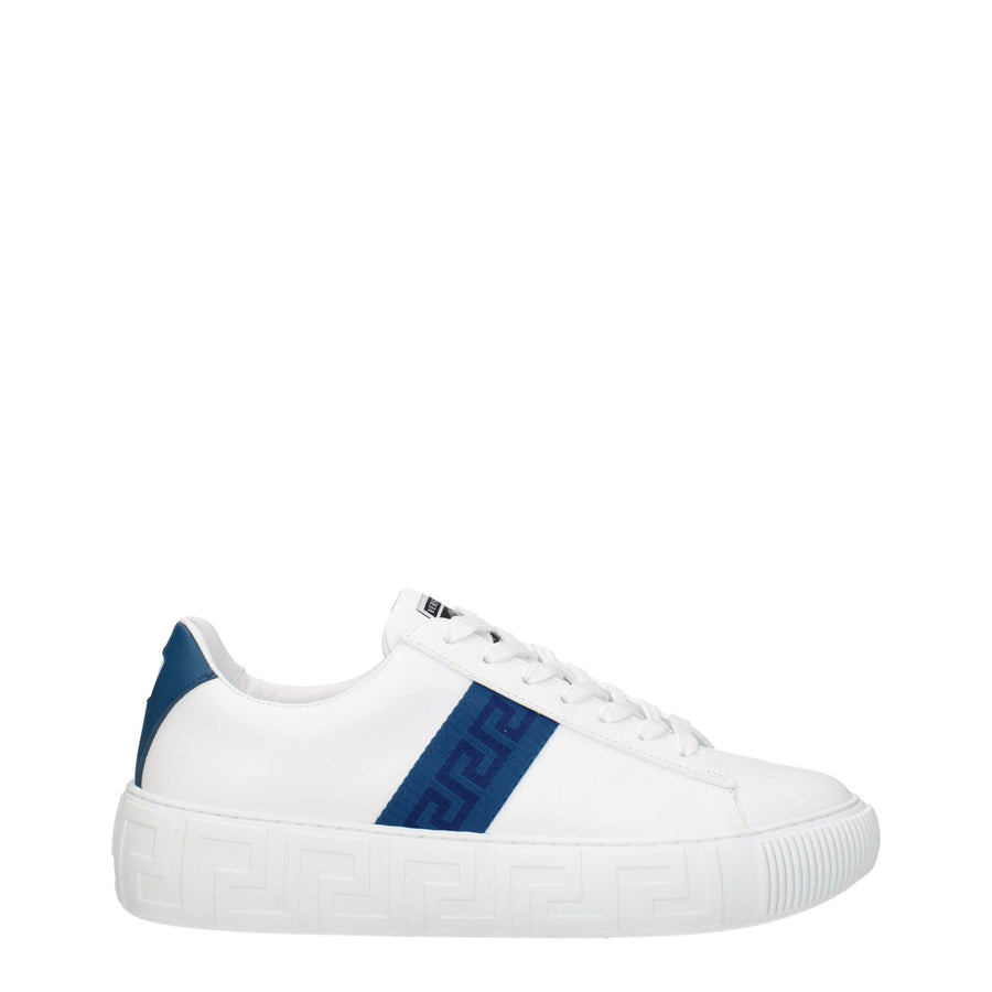 Versace Leather sneaker in white