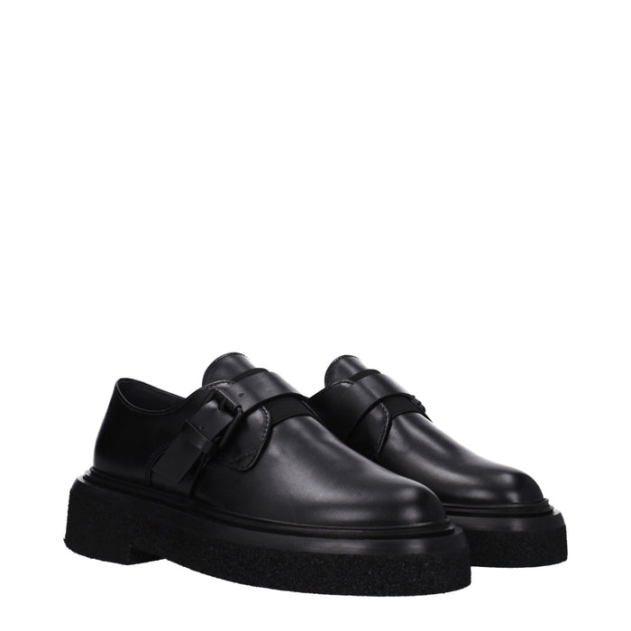 Max Mara Leather with rubber sole flat in black — view 2
