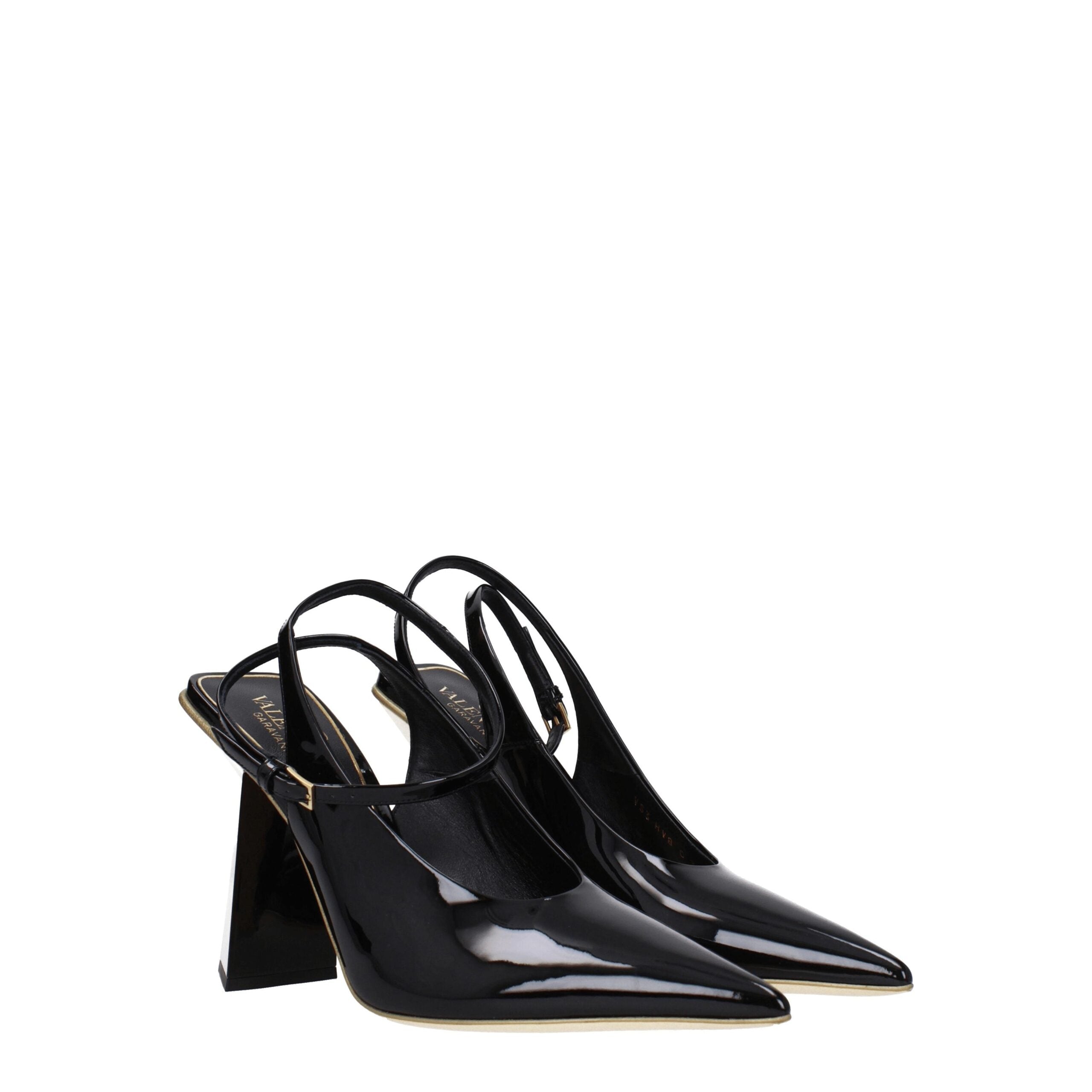 Valentino Garavani Patent leather heel in black — view 2