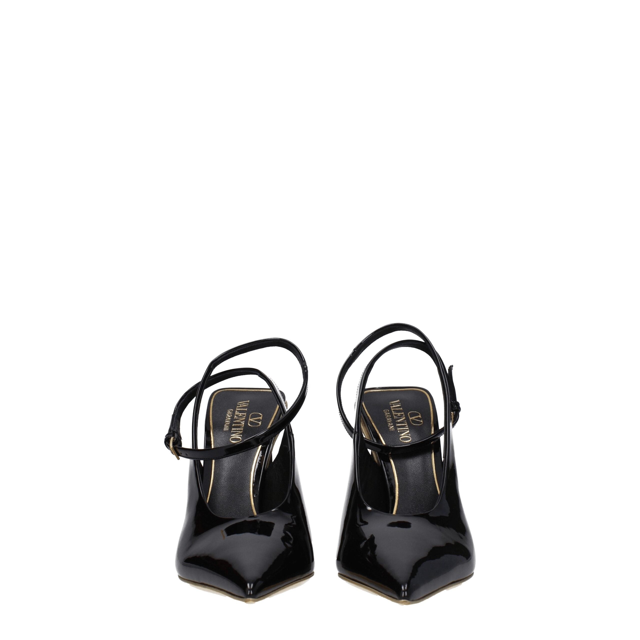 Valentino Garavani Patent leather heel in black — view 3