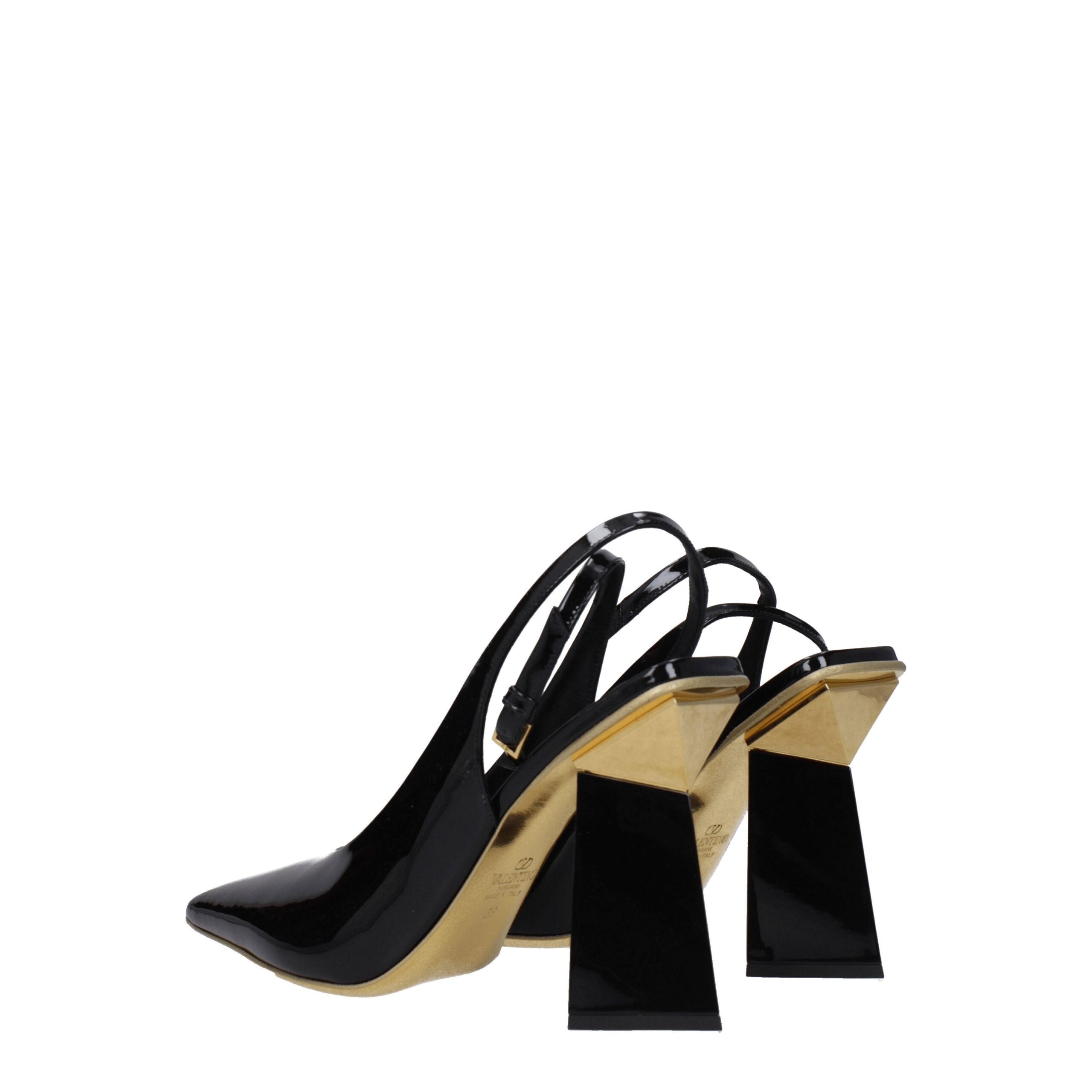 Valentino Garavani Patent leather heel in black — view 4