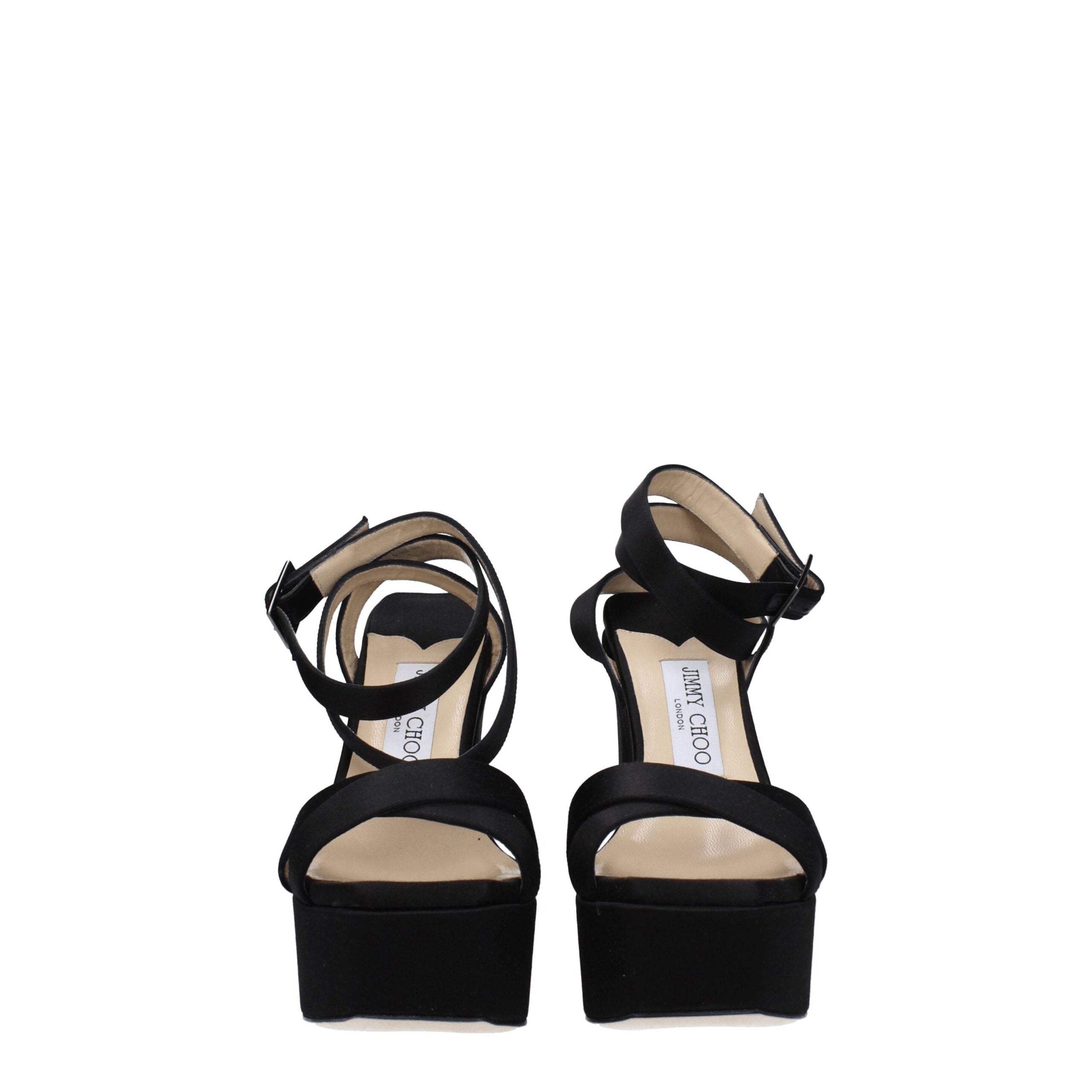 Jimmy Choo Satin upper heel in black — view 3
