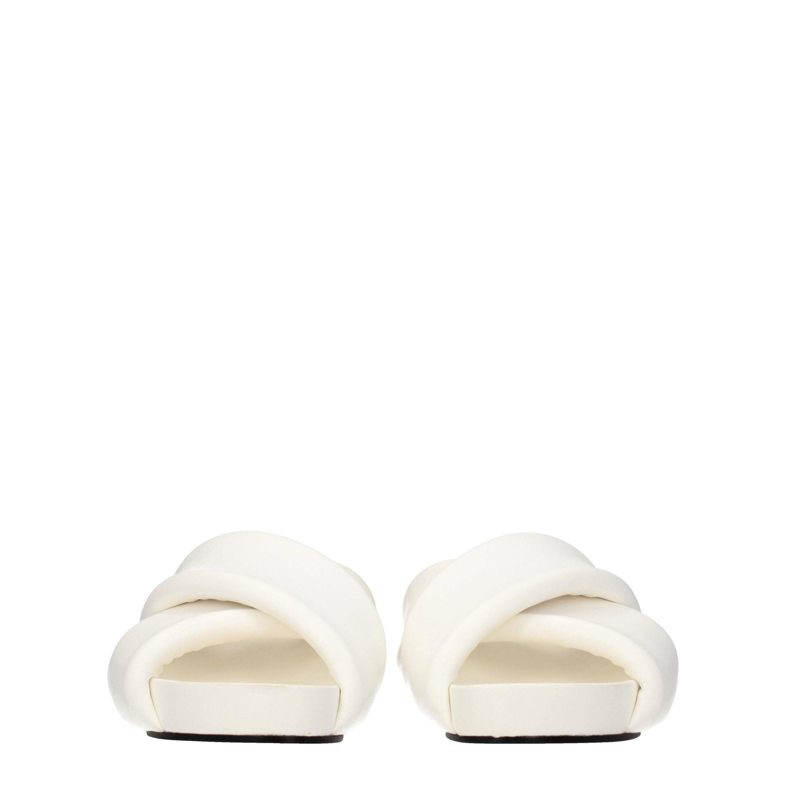 Jil Sander Leather slippers in white — view 3