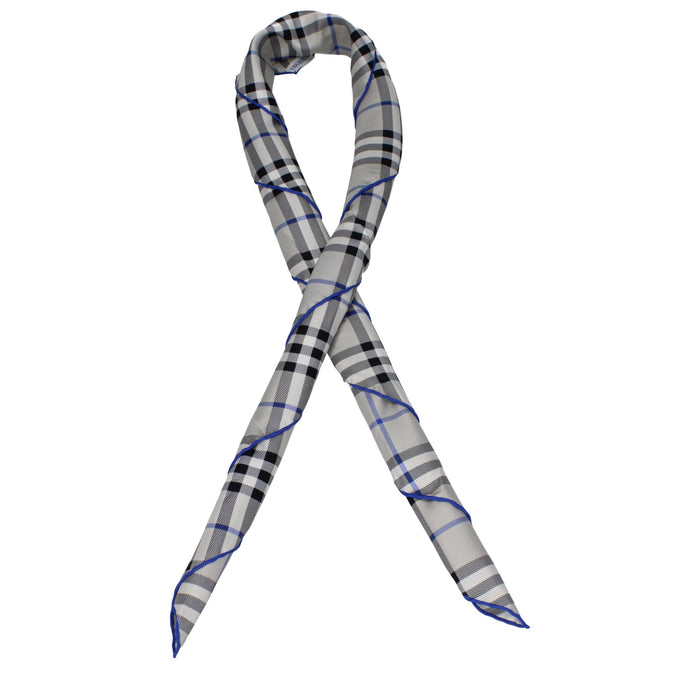 Burberry 100% silk scarf in gray