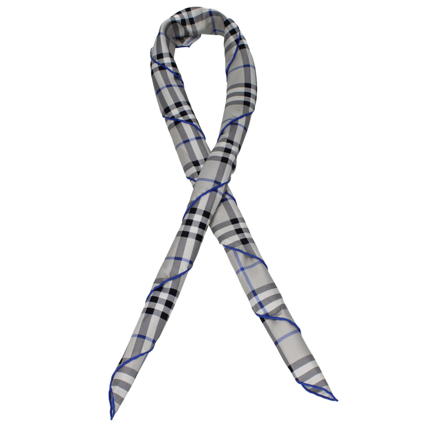 Burberry 100% silk scarf in gray