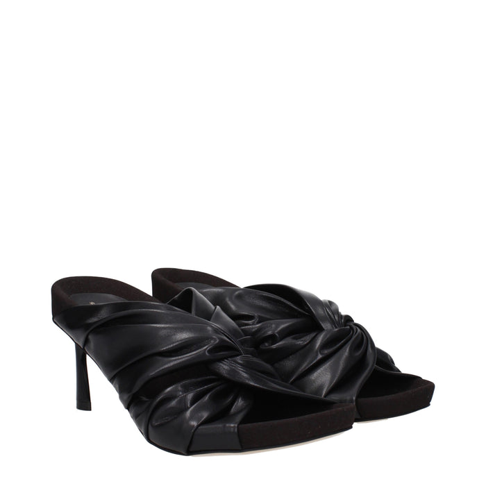 Stella McCartney Eco leather heel sandal in black — view 2