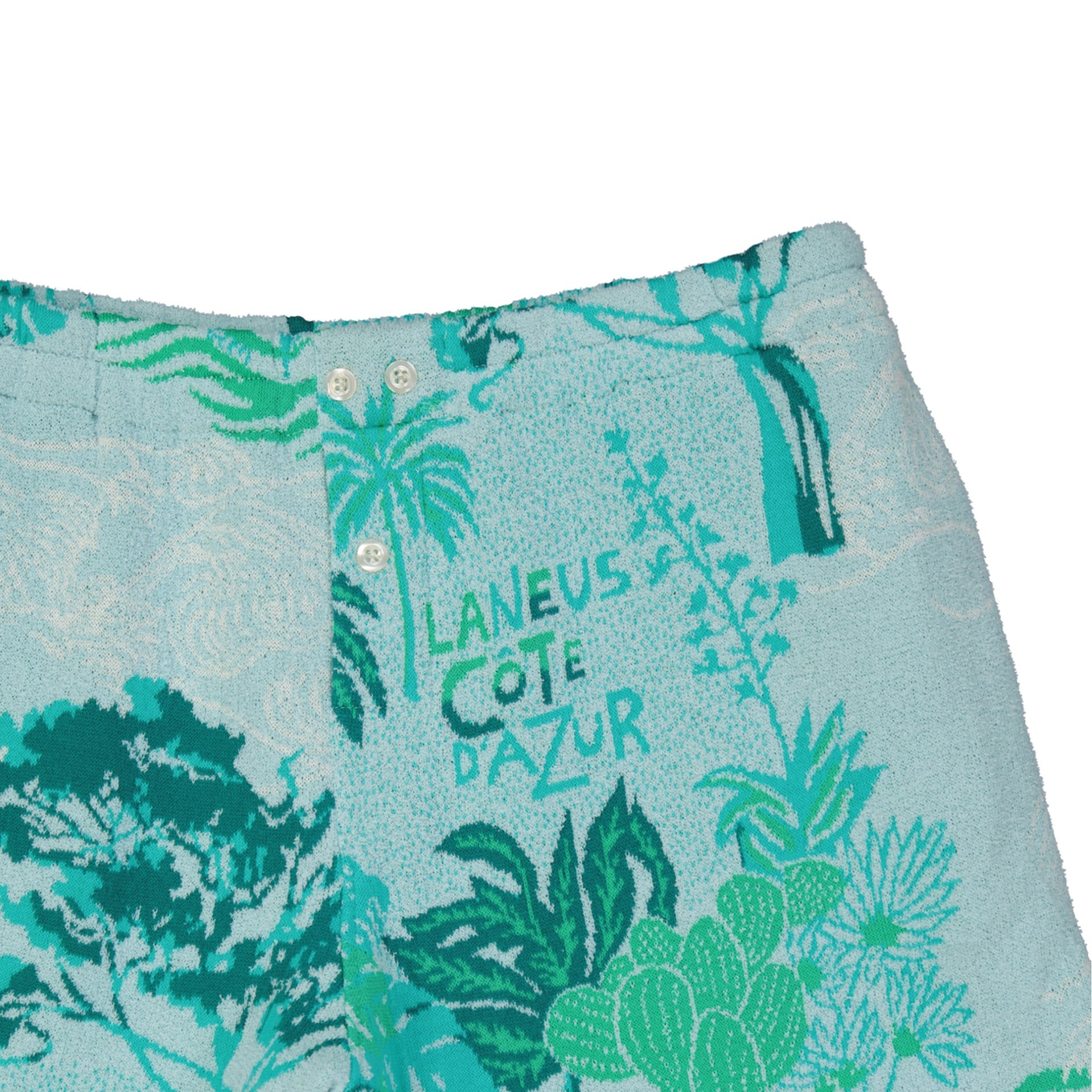 Laneus Côte Dazur Cotton Shorts Green Polyamide