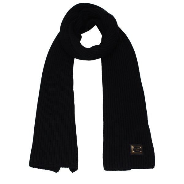 Dolce & Gabbana 100% cashmere scarf in black