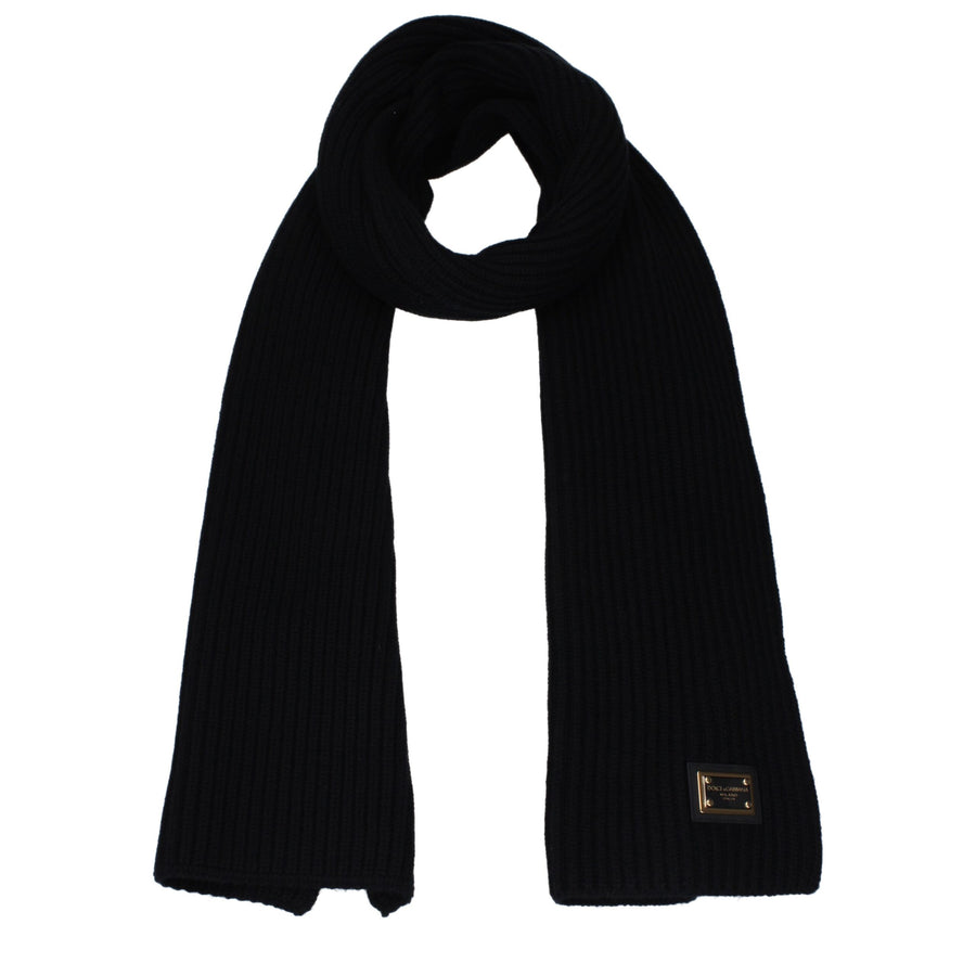 Dolce & Gabbana 100% cashmere scarf in black
