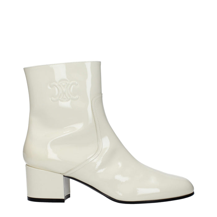 Celine Patent leather ankle boot in beige