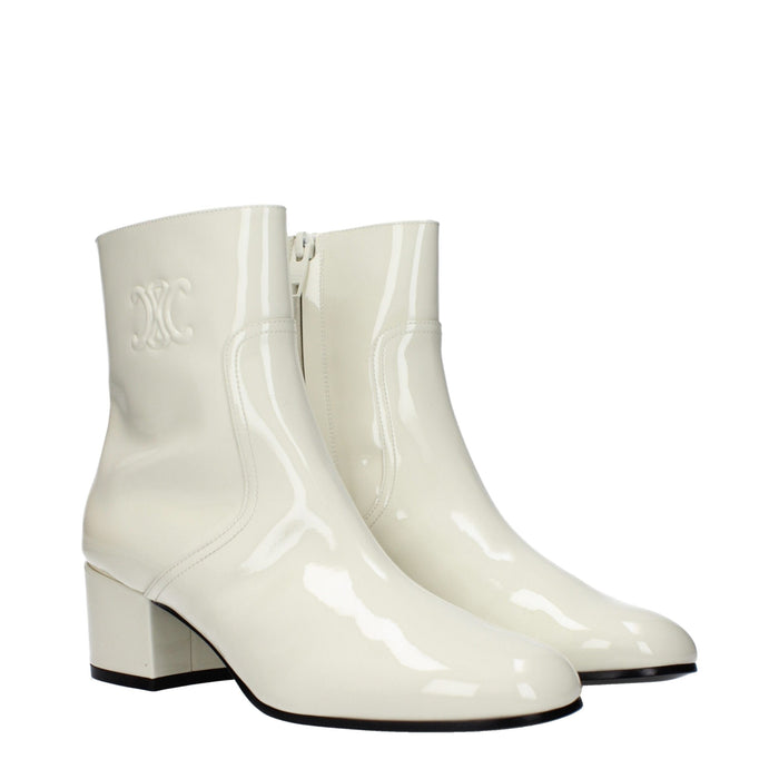 Celine Patent leather ankle boot in beige — view 2