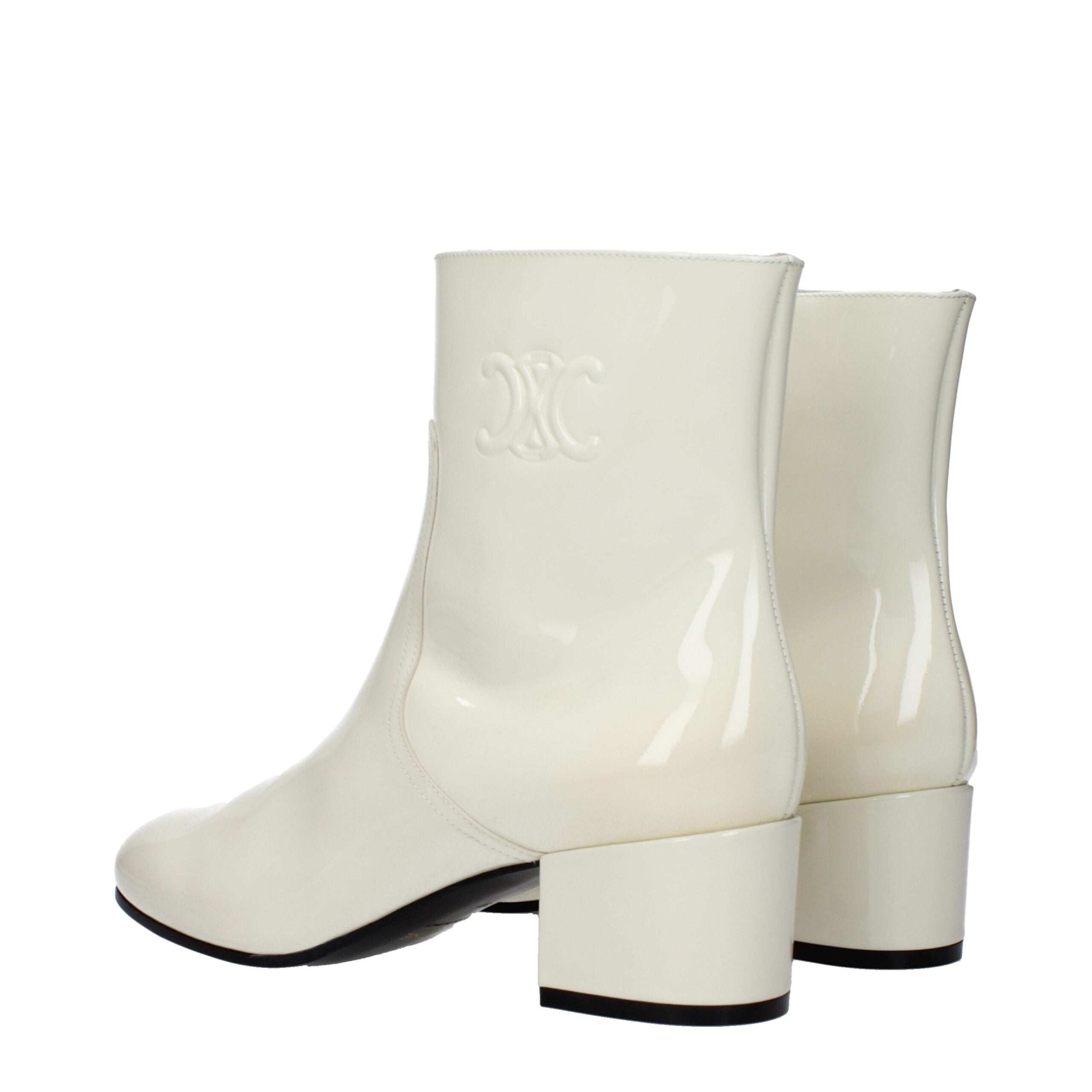 Celine Patent leather ankle boot in beige — view 4