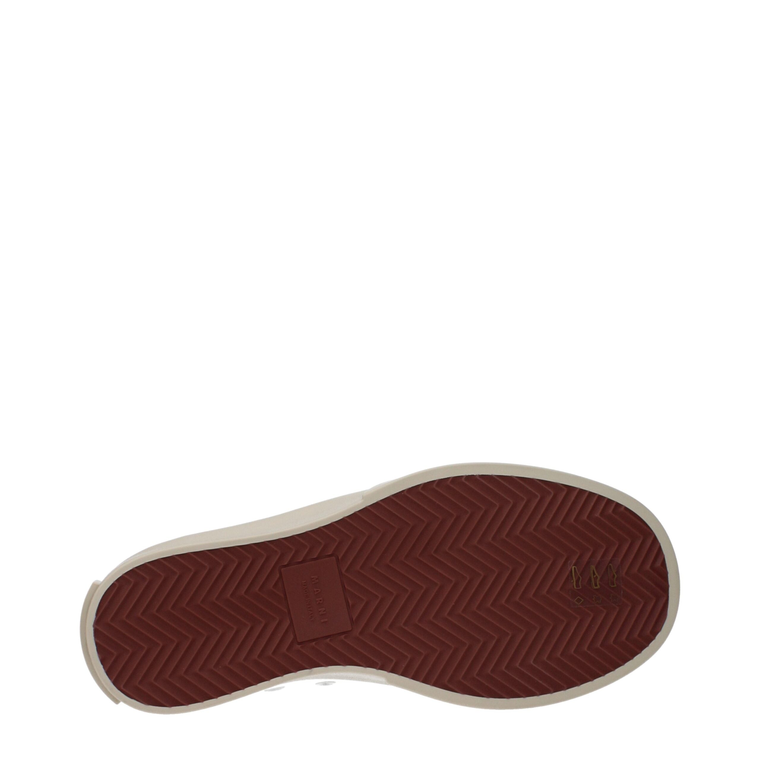 Marni Leather with fur lining sneaker in white — view 5