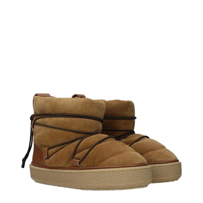 Isabel Marant Suede upper with cognac leather detailing; rubber sole ankle boot in brown — view 2