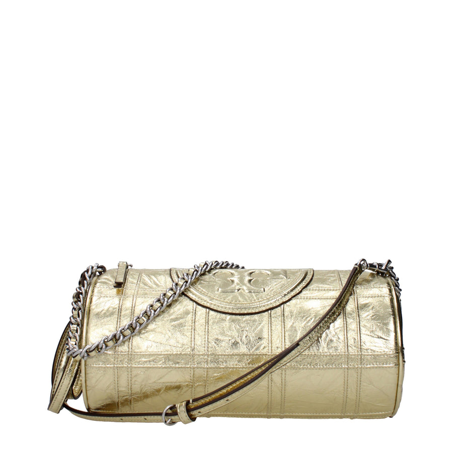 Tory Burch Leather shoulder bag in gold
