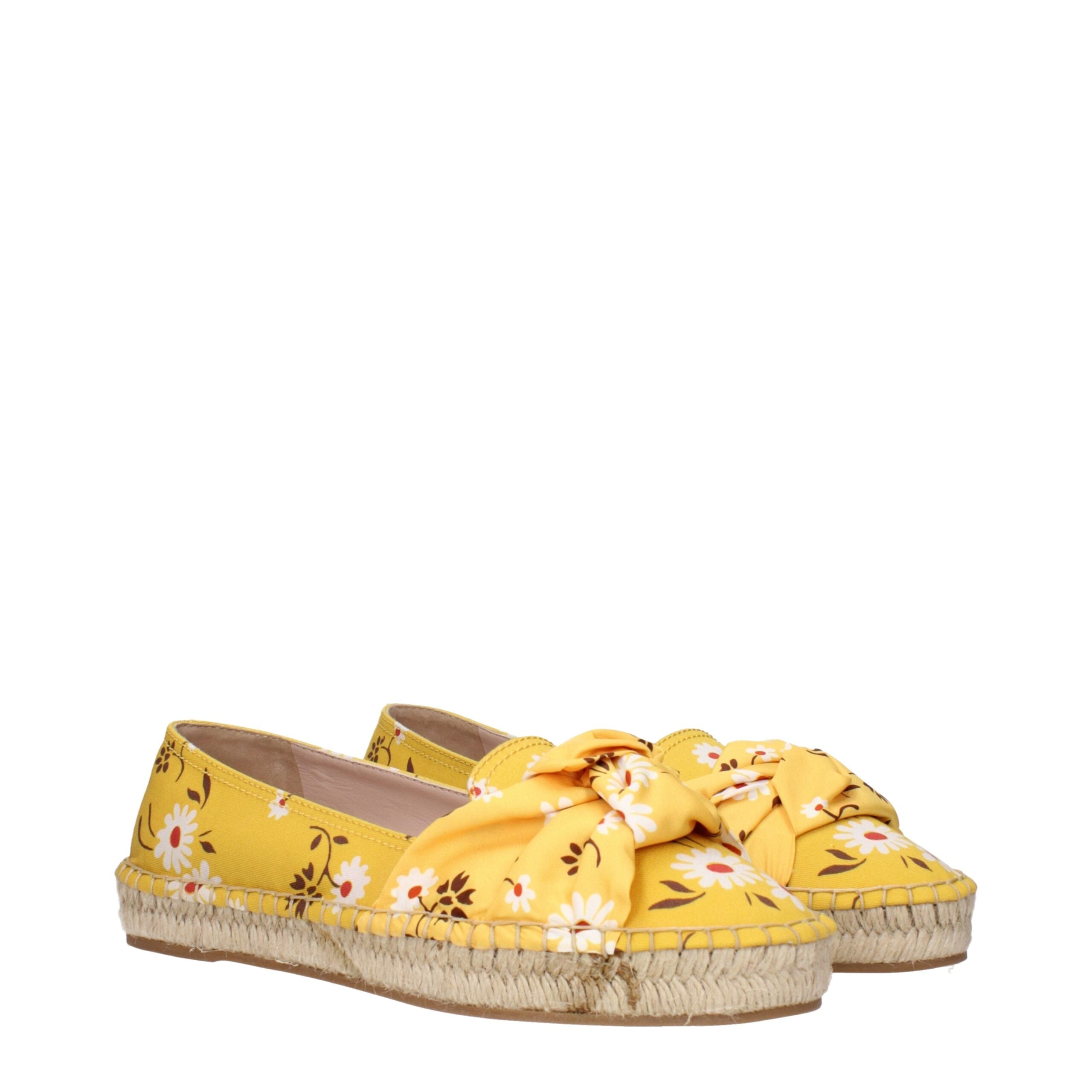 Miu Miu Fabric espadrille sandal in yellow — view 2