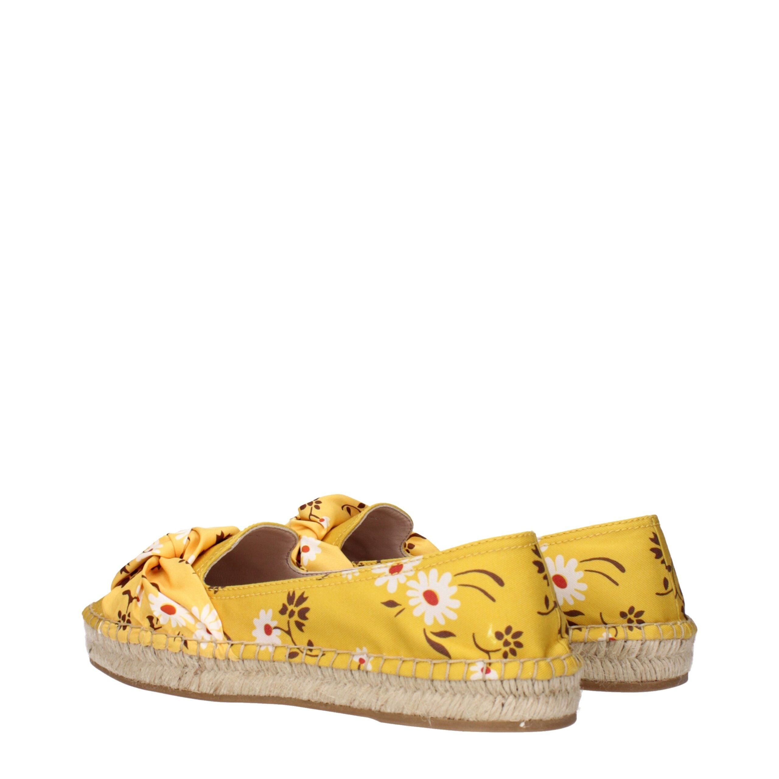 Miu Miu Fabric espadrille sandal in yellow — view 4