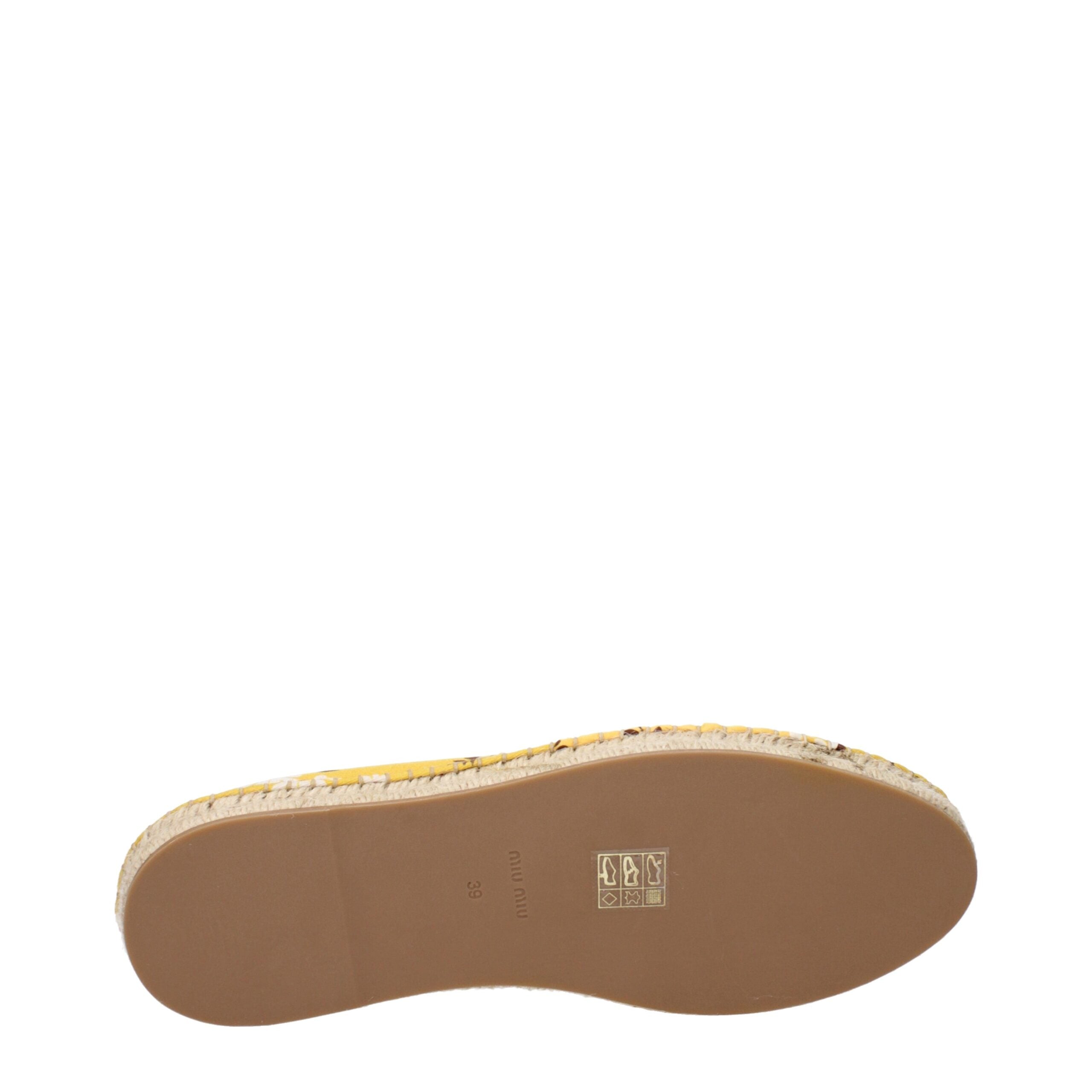 Miu Miu Fabric espadrille sandal in yellow — view 5