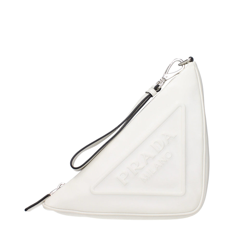 Prada Leather clutch in white