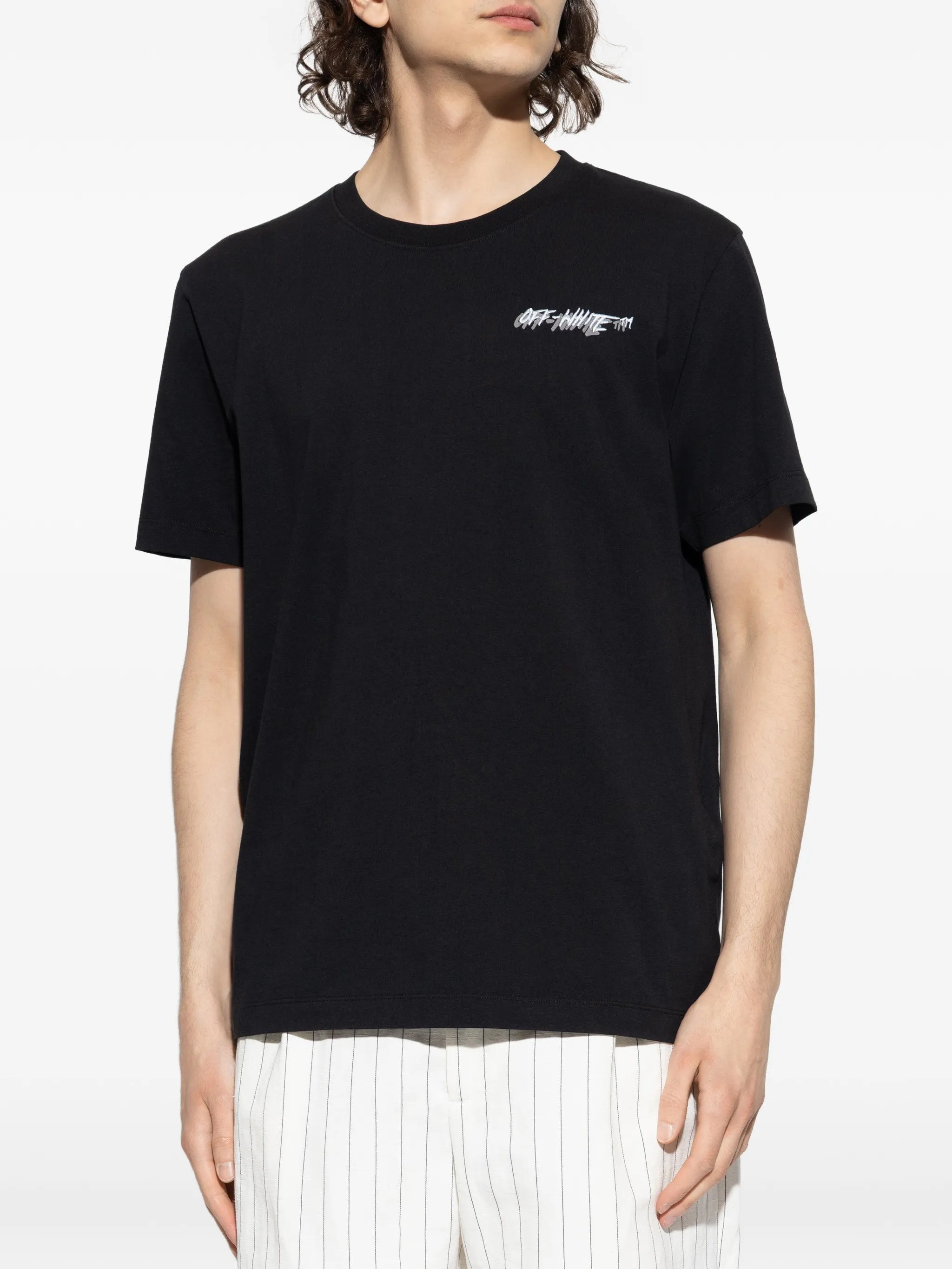 Off Logo S-s Slim Tee Black T-shirt