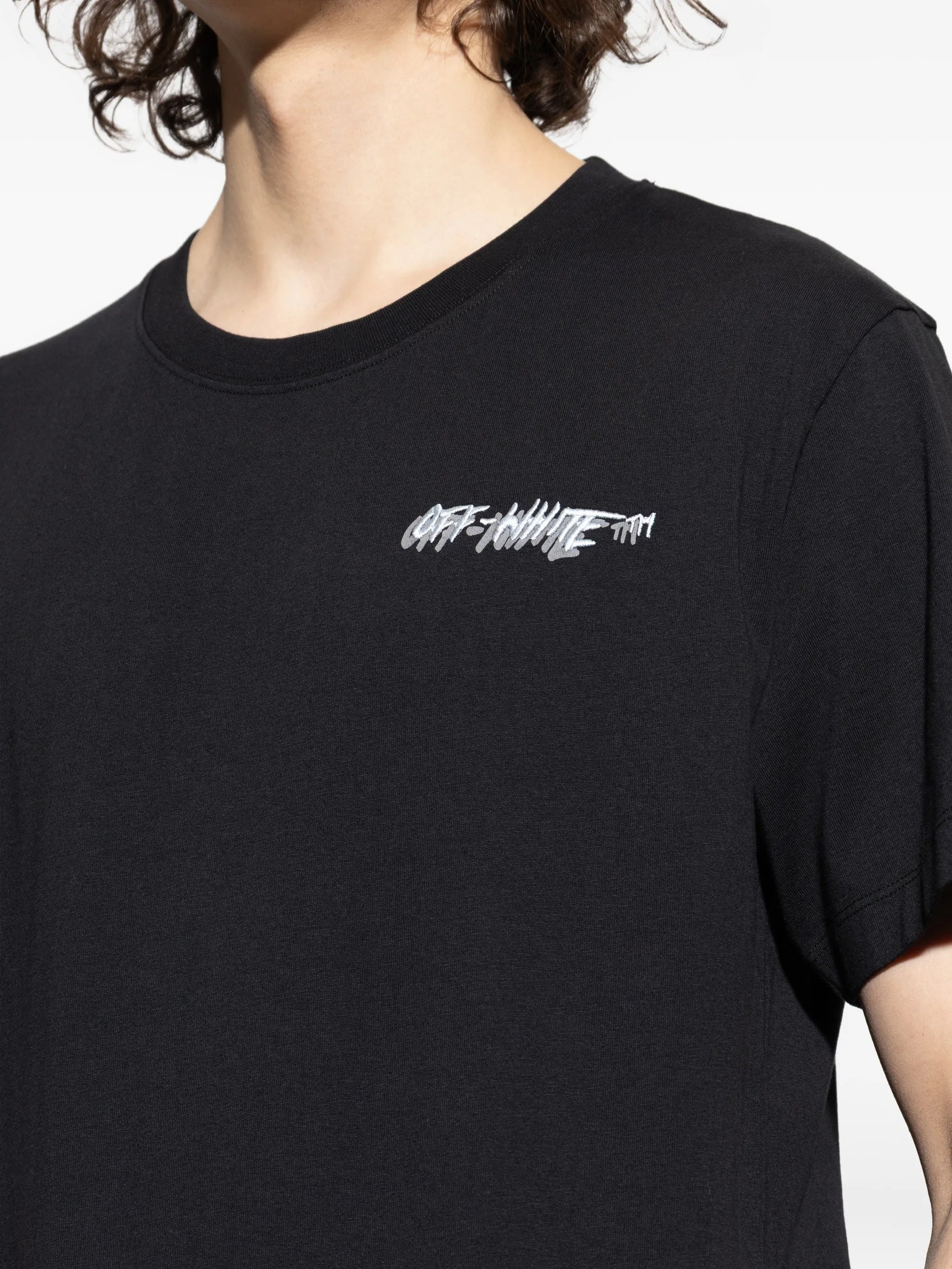 Off Logo S-s Slim Tee Black T-shirt
