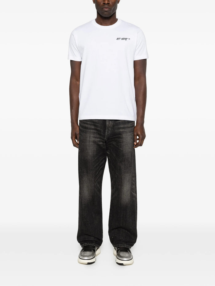 Off Logo S-s Slim Tee White T-shirt