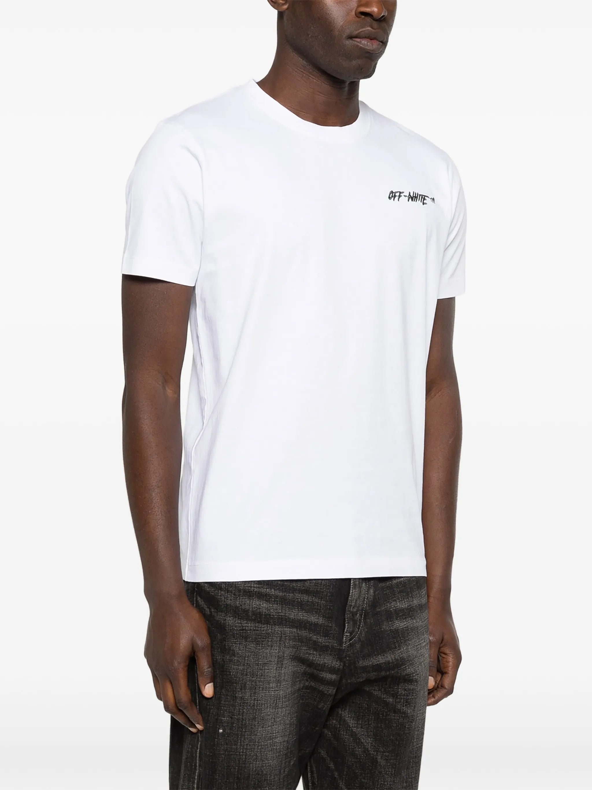 Off Logo S-s Slim Tee White T-shirt