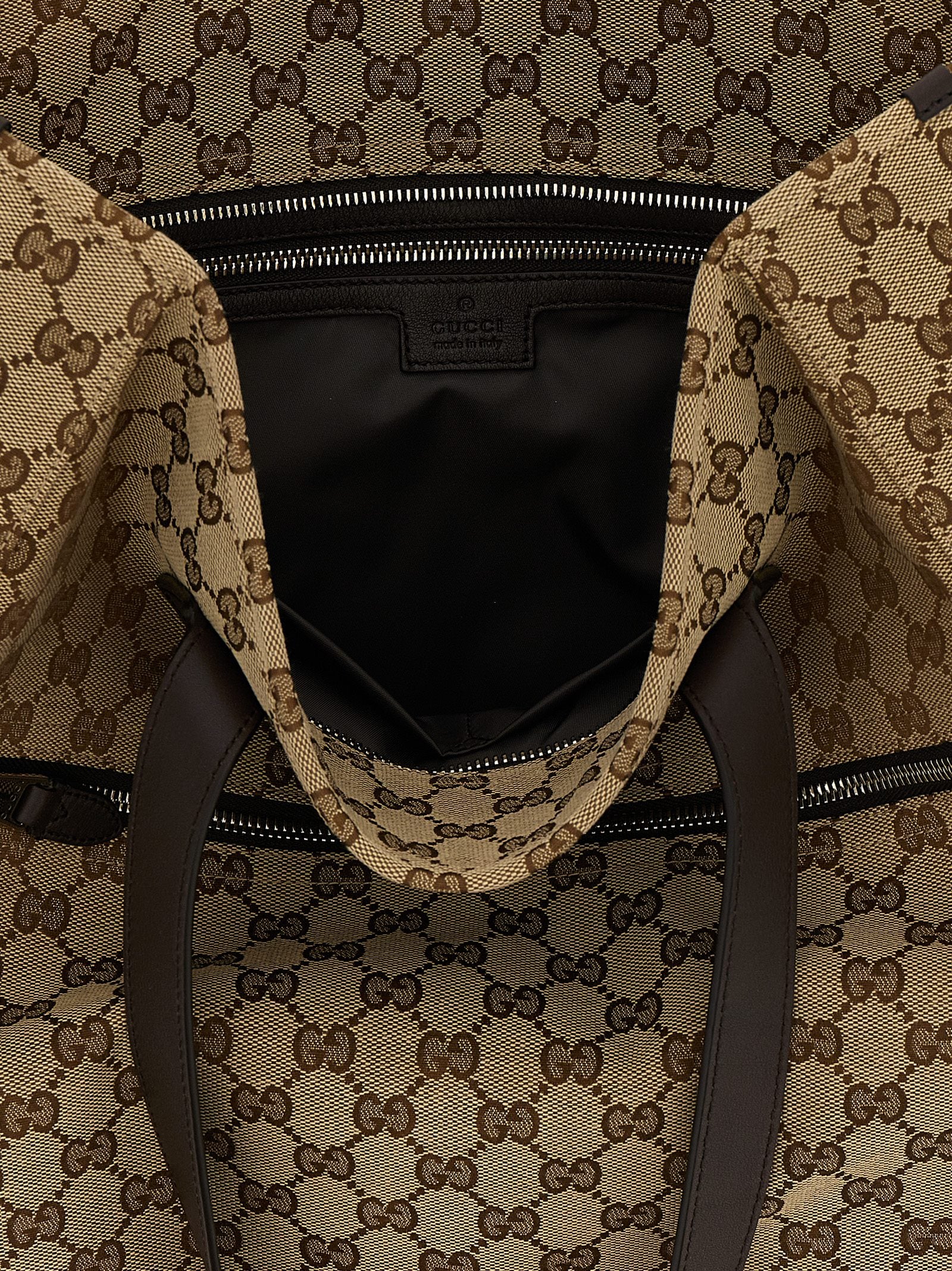 GG shoulder bag Brown Polyester Cotton Polyamide