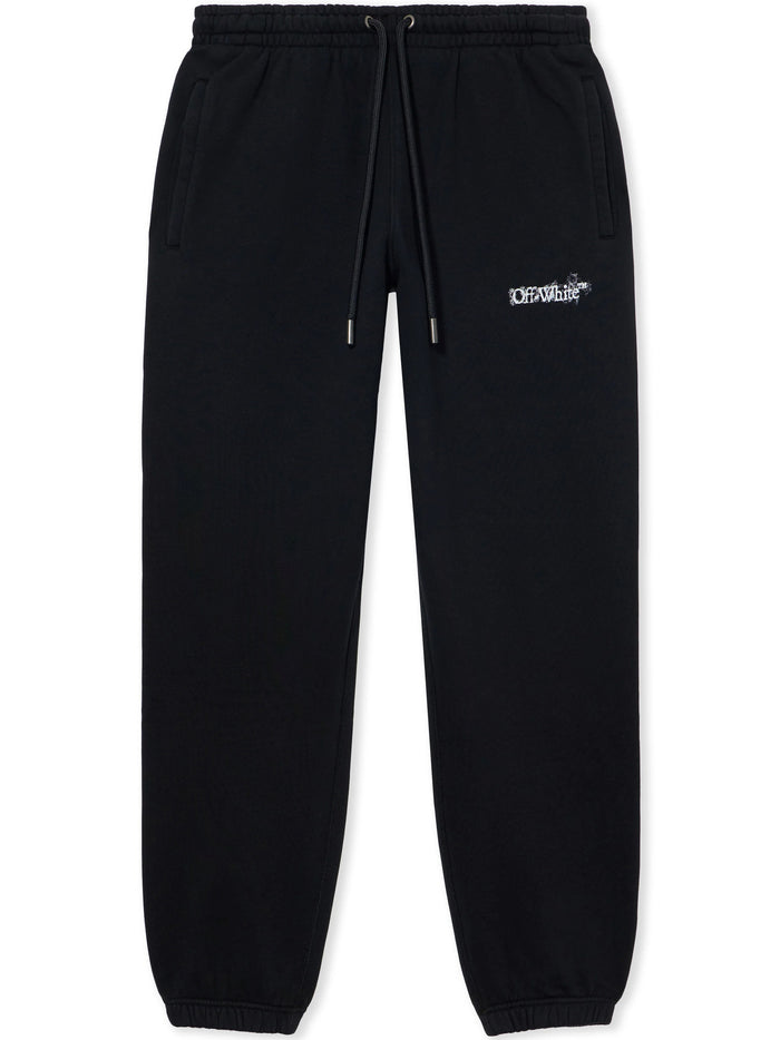 Heraldic Treshold Arrows Cuffed Sweatpant Black Pantaloni