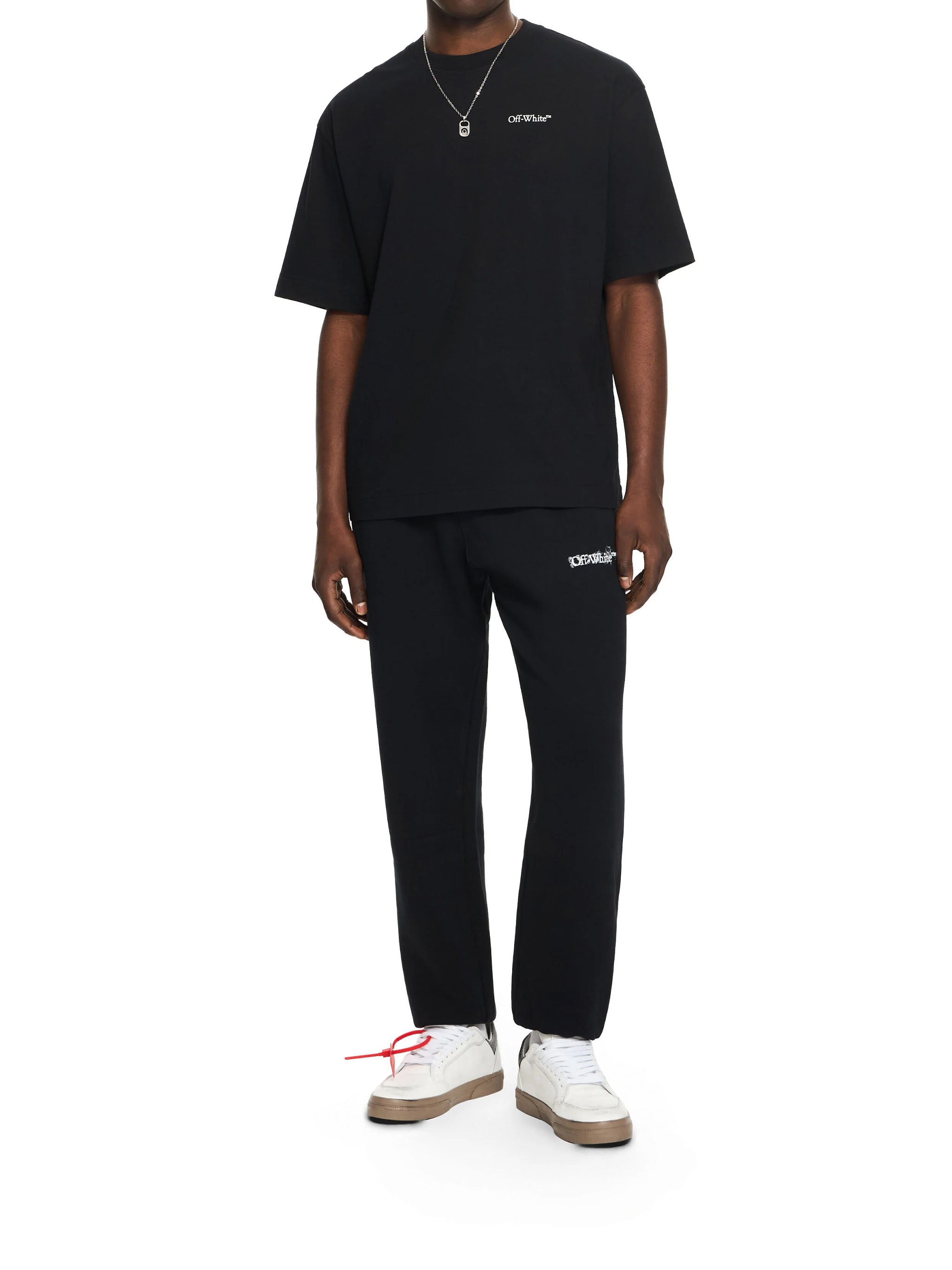 Heraldic Treshold Arrows Cuffed Sweatpant Black Pantaloni