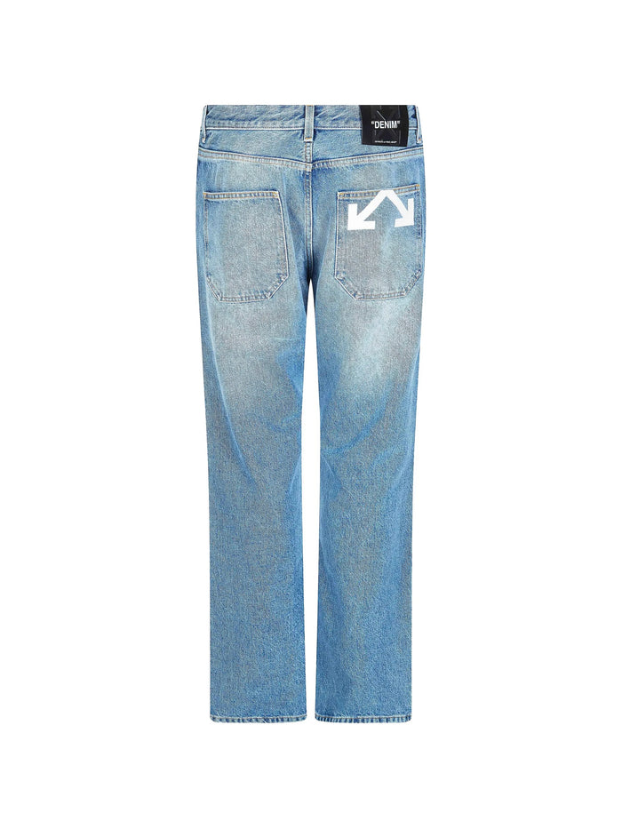 Half Arrow Slim Relaxed Jeans Blue
