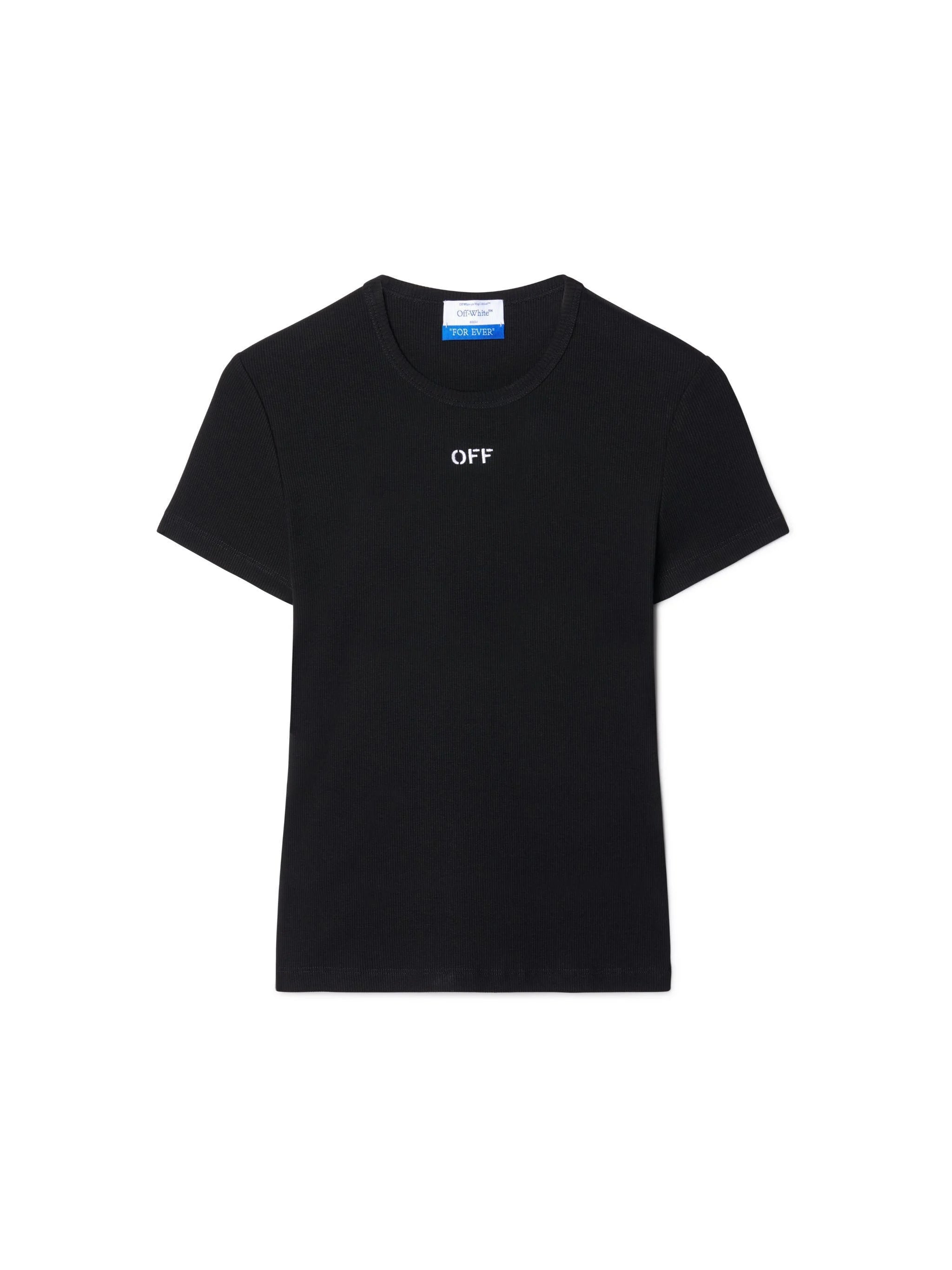Off Stamp Rib Basic Tee Black Co-ea T-shirt