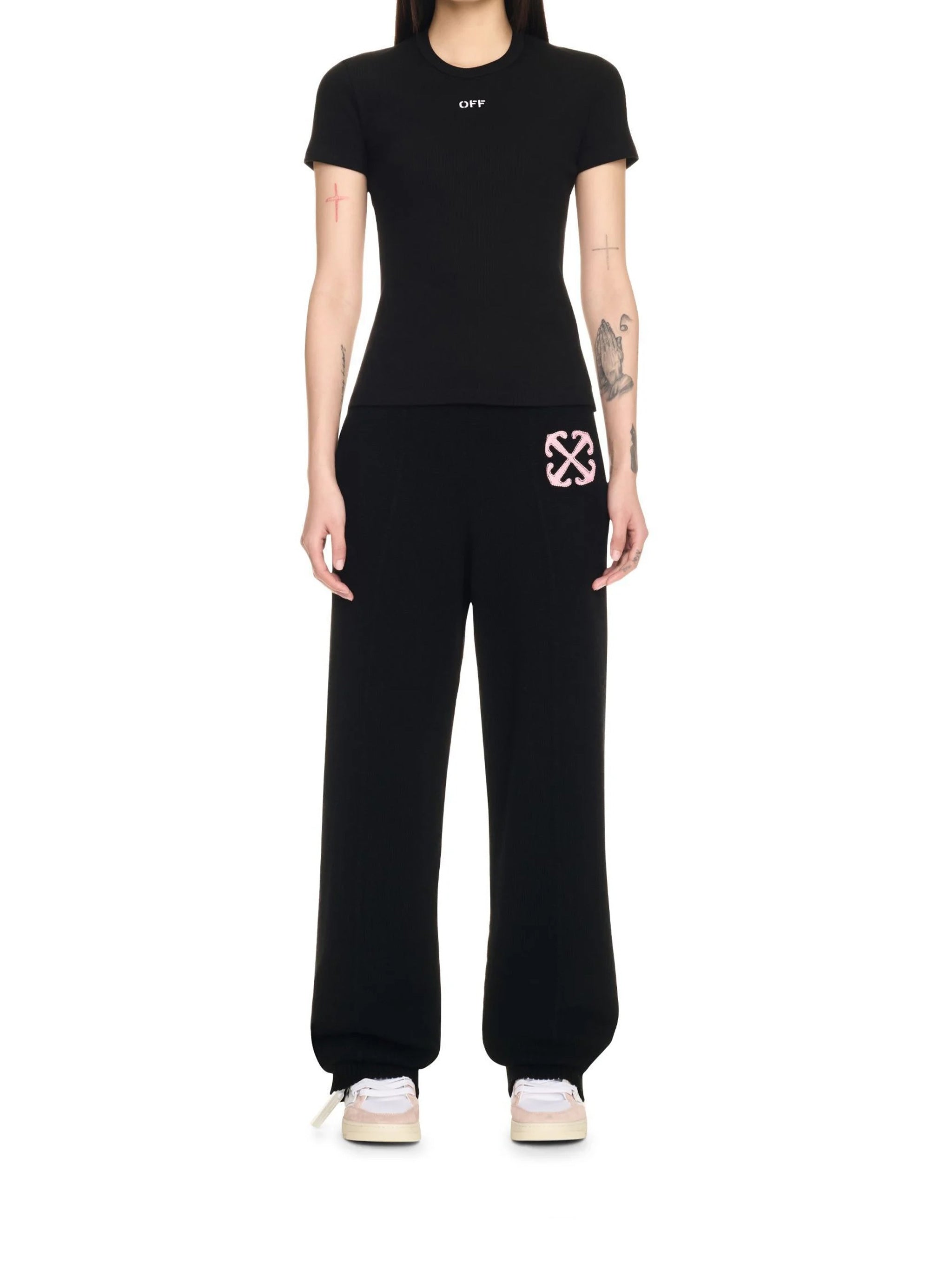 Off Stamp Rib Basic Tee Black Co-ea T-shirt
