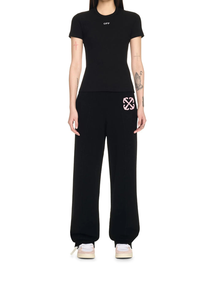 Off Stamp Rib Basic Tee Black Co-ea T-shirt