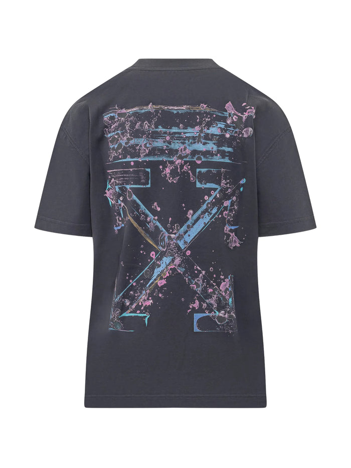 Driped Watercol Arrow Reg Tee Blue T-shirt