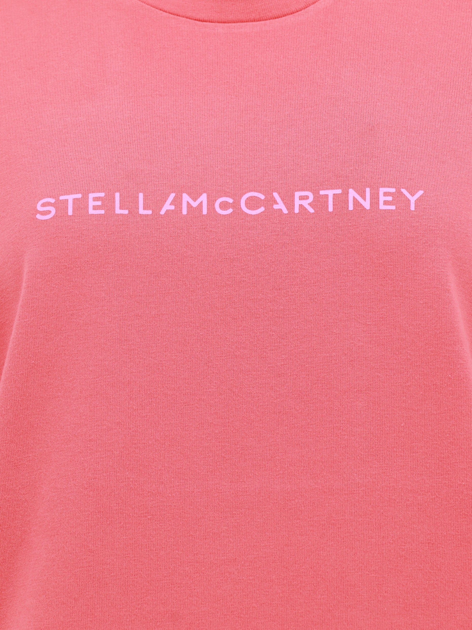 Stella Mccartney T-Shirts And Polos Pink Cotone Sostenibile