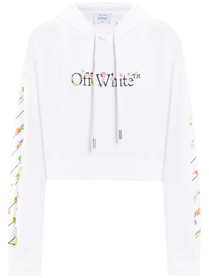 Bookish Glowing Flower Crop T White Felpa