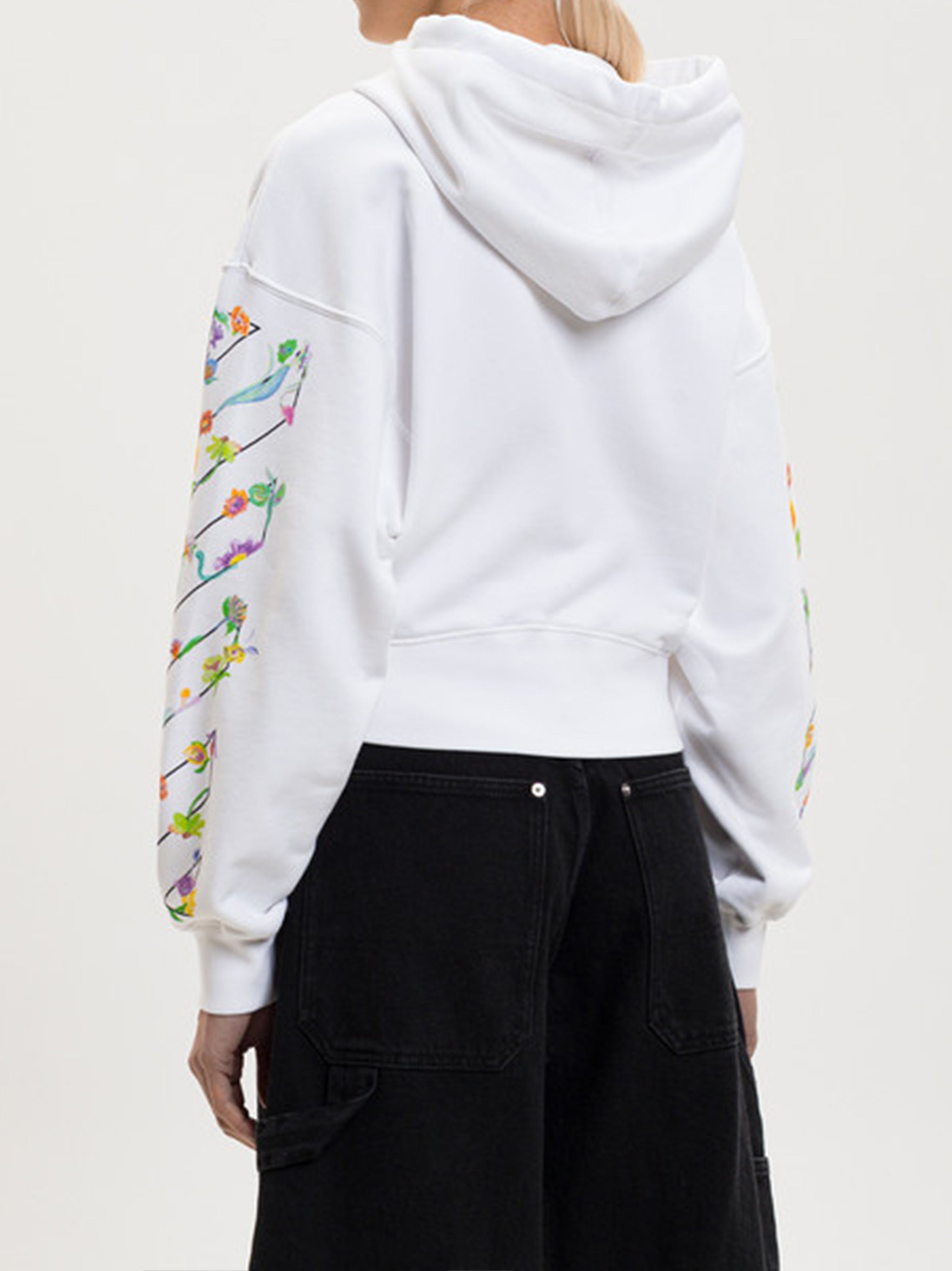 Bookish Glowing Flower Crop T White Felpa