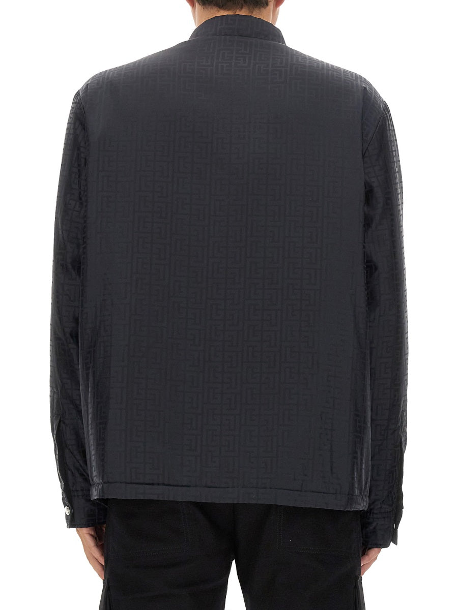 Black Jacket With Logo Polyamide