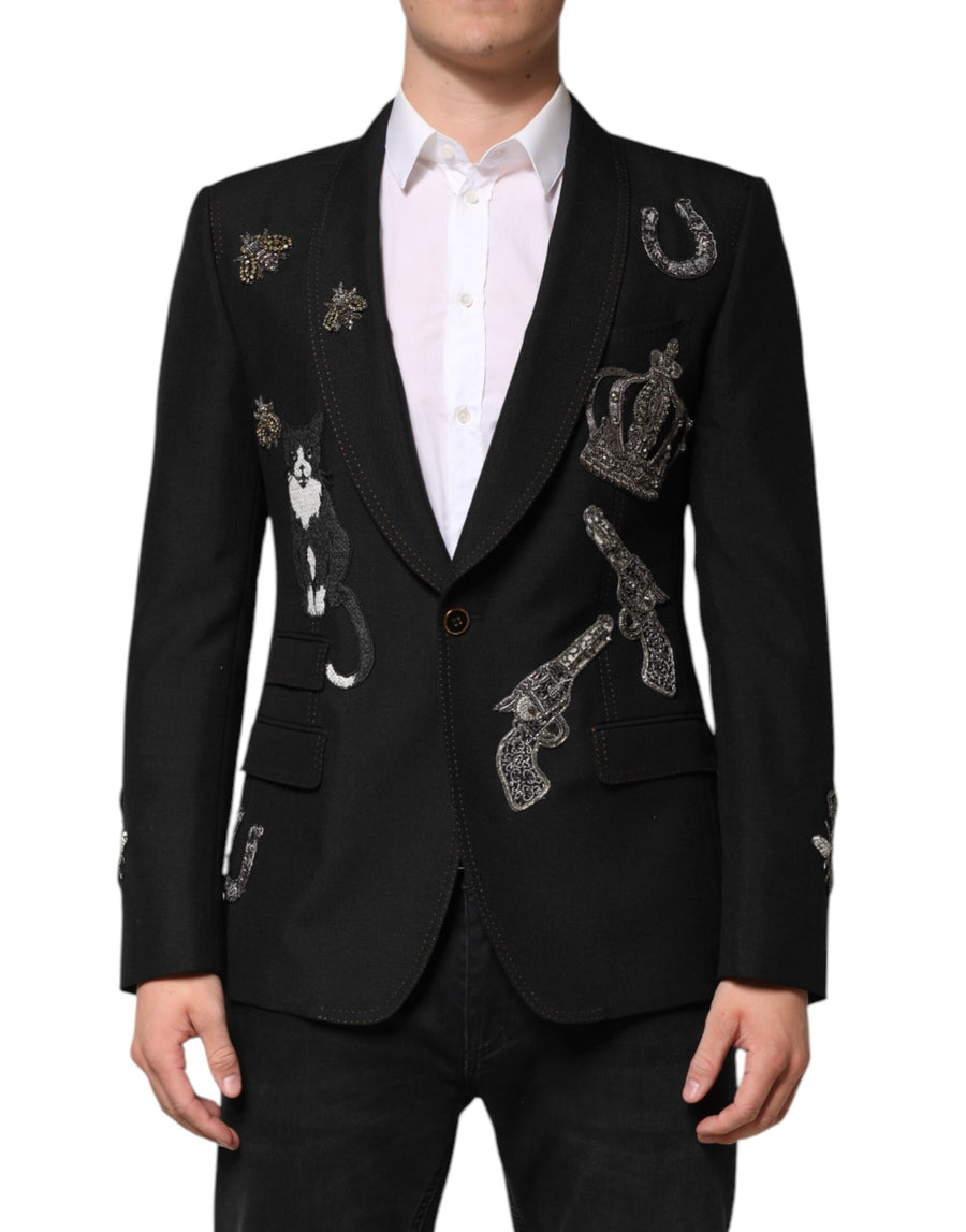 Dolce & Gabbana 65% Virgin Wool 30% Mohair 3% Polyester 2% Silk blazer in black