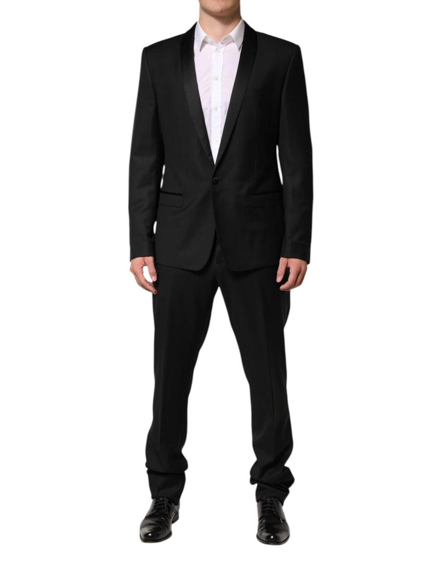 Dolce & Gabbana 79% Virgin Wool 15% Silk 6% Polyester; Lining: 50% Viscose 34% Acetate 16% Cupro pant suit in black
