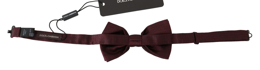 Dolce & Gabbana 100% Silk bow tie in brown